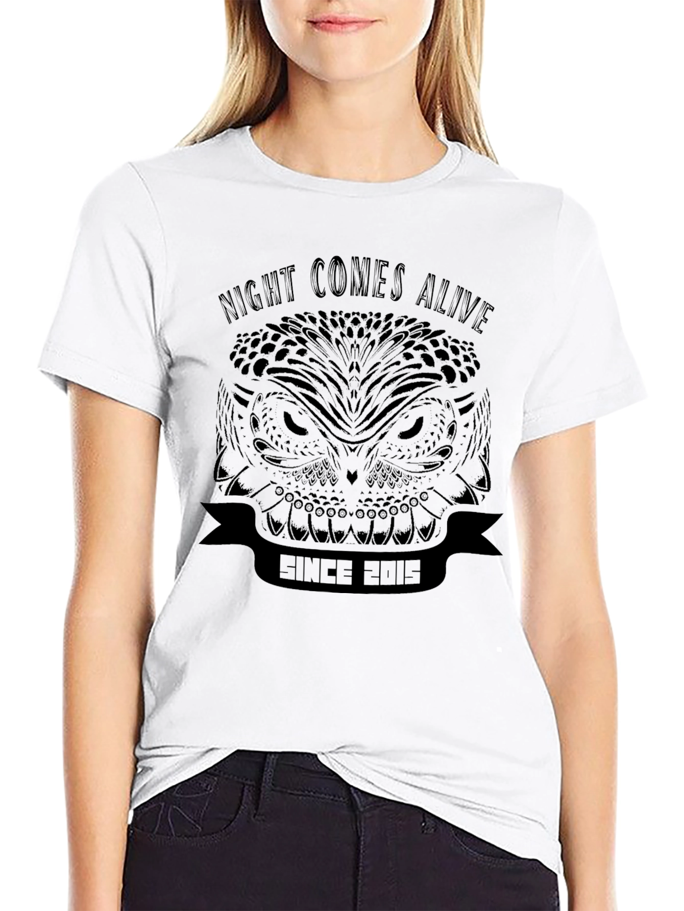 Night Comes Alive Owl Graphic T-Shirt