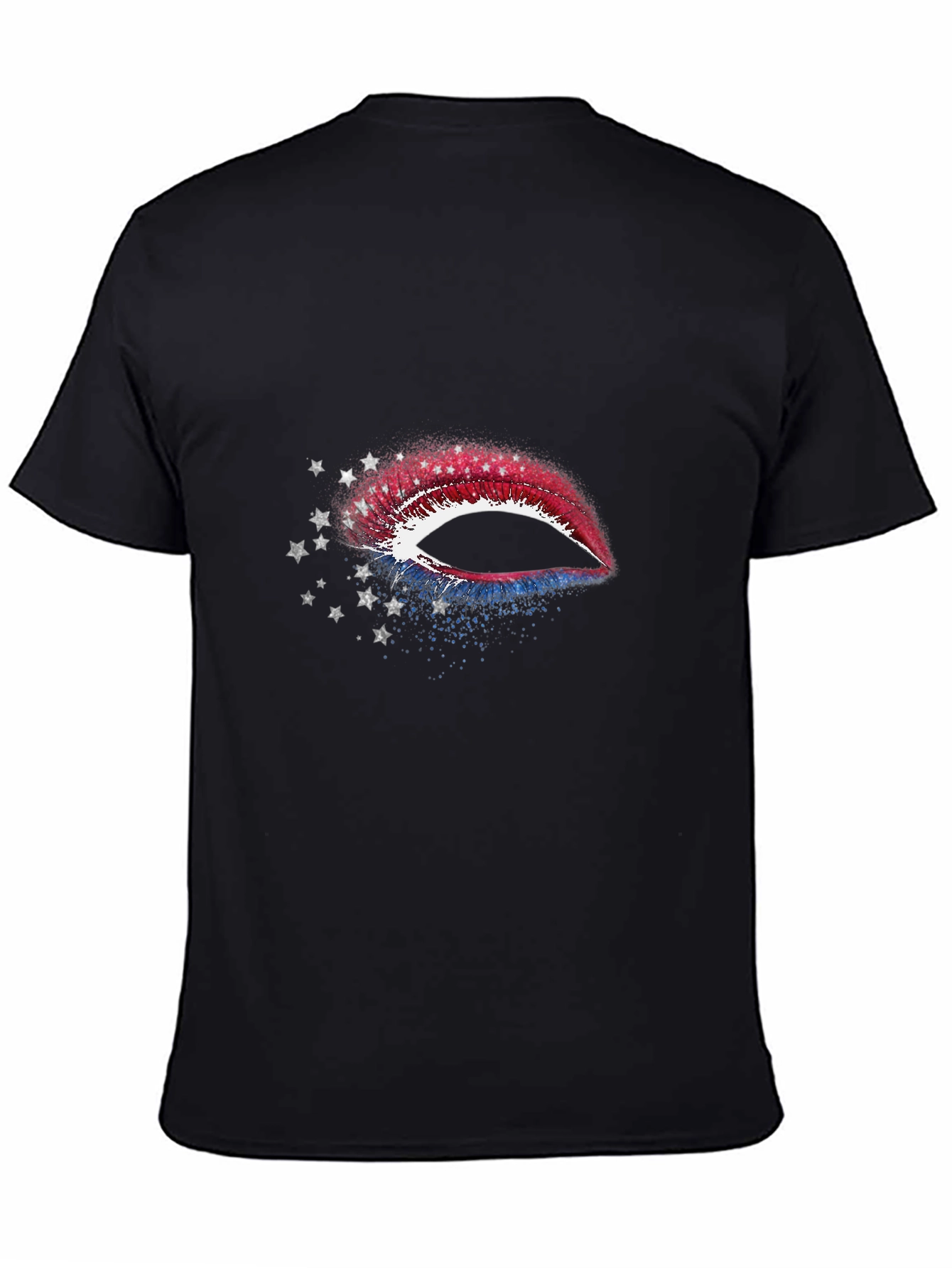 Patriotic Lips T-Shirt - USA Flag Graphic Tee