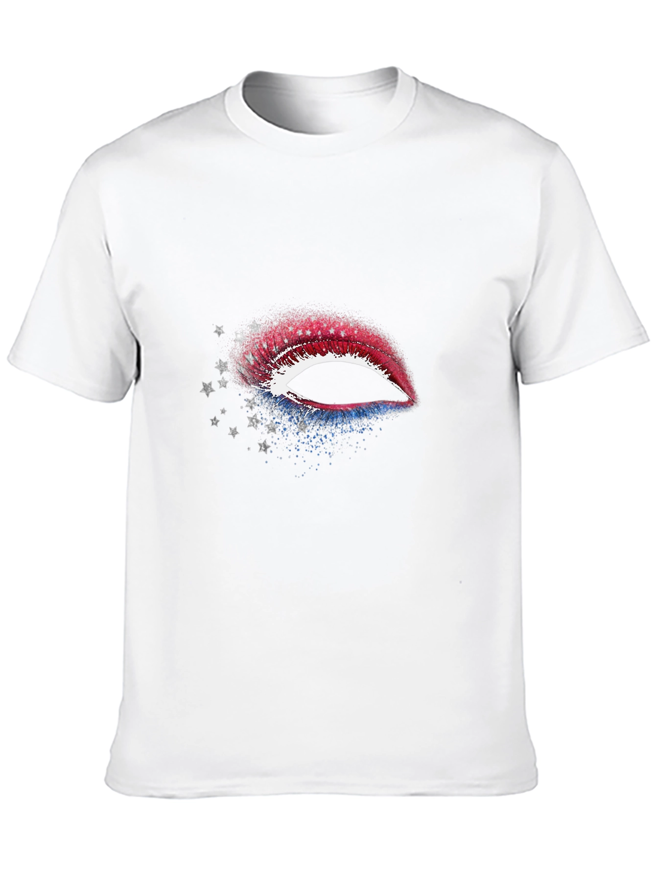 Patriotic Lips T-Shirt - USA Flag Graphic Tee