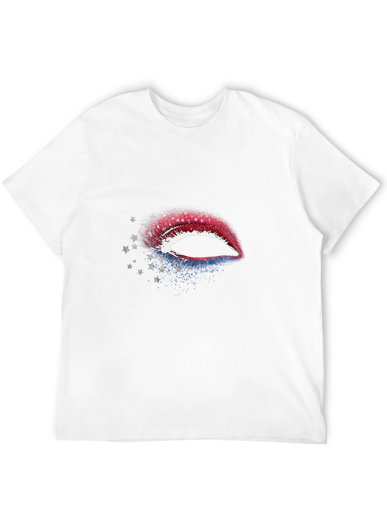 Patriotic Lips T-Shirt - USA Flag Graphic Tee