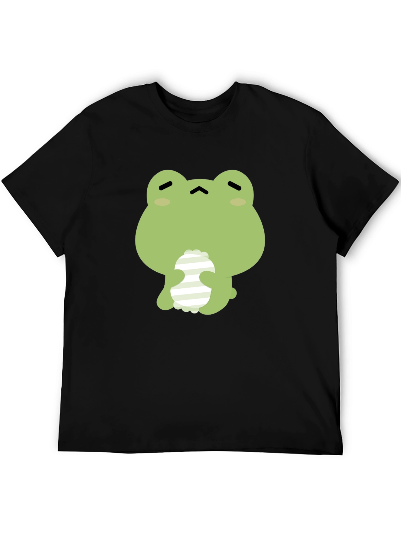 Frog Graphic Print Black T-Shirt