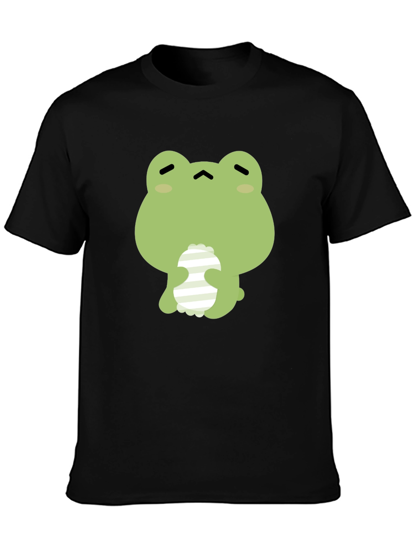 Frog Graphic Print Black T-Shirt