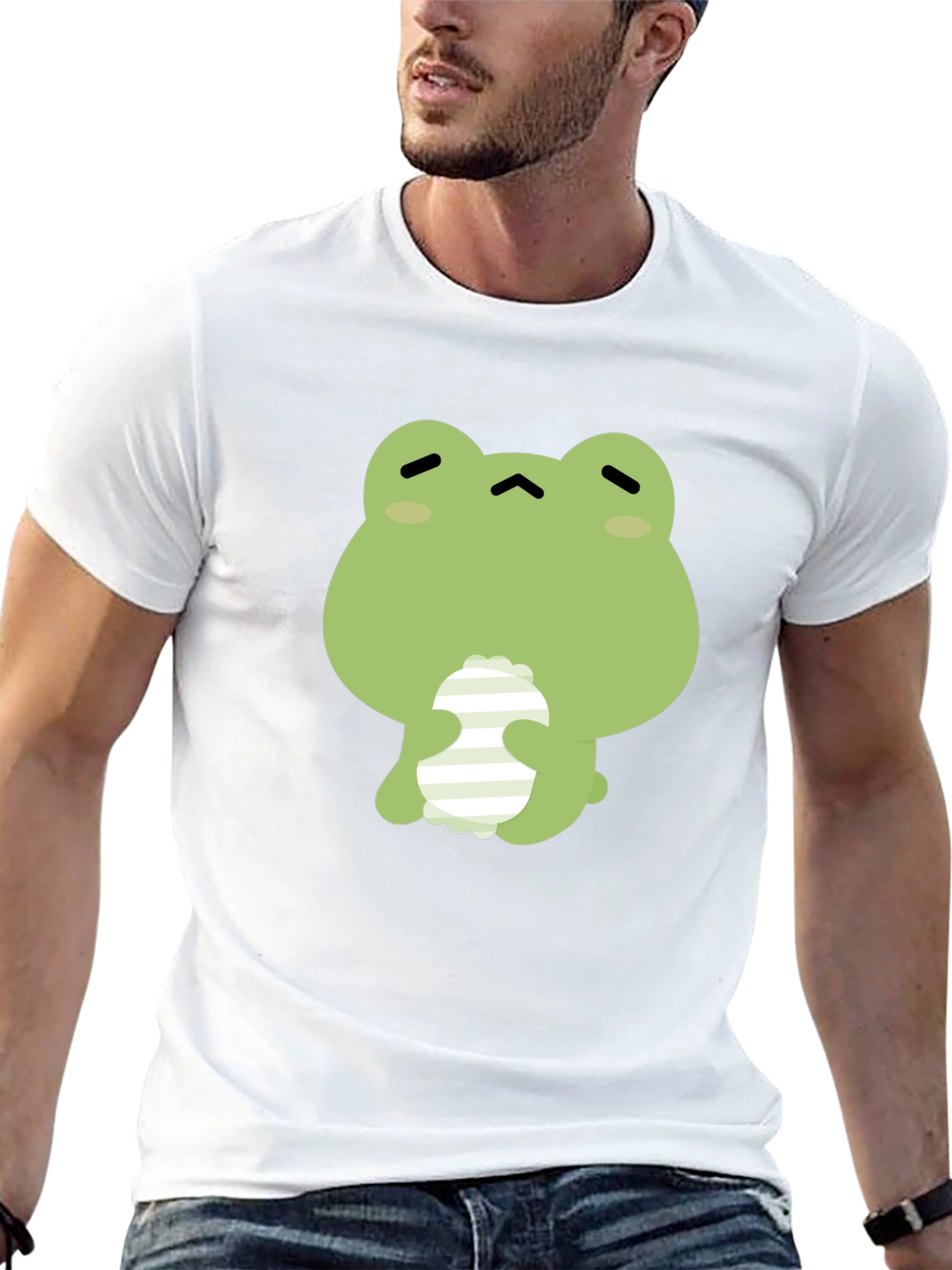 Frog Graphic Print Black T-Shirt