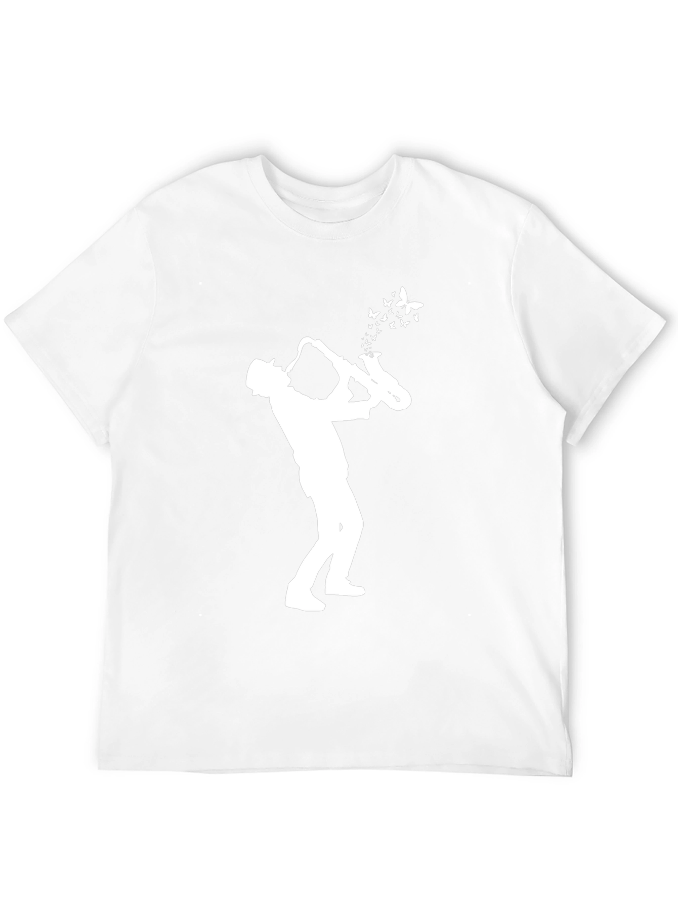 Saxophone Player Butterfly T-Shirt Black