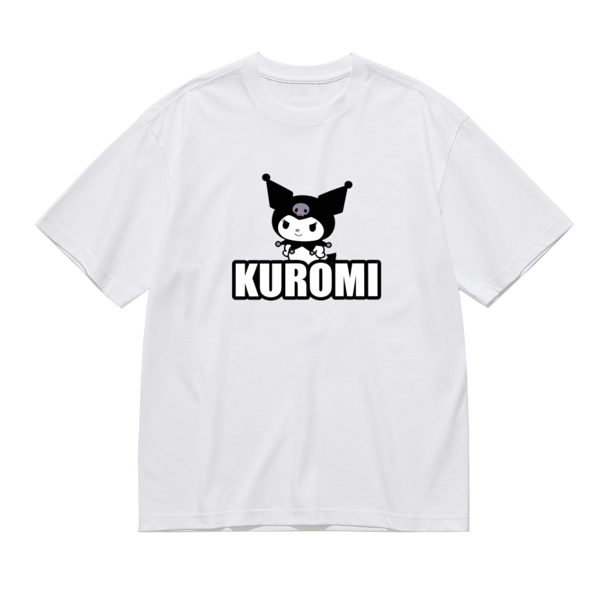 Bold Kuromi Letter Print Trendy Plus?Size Women Casual T?Shirt