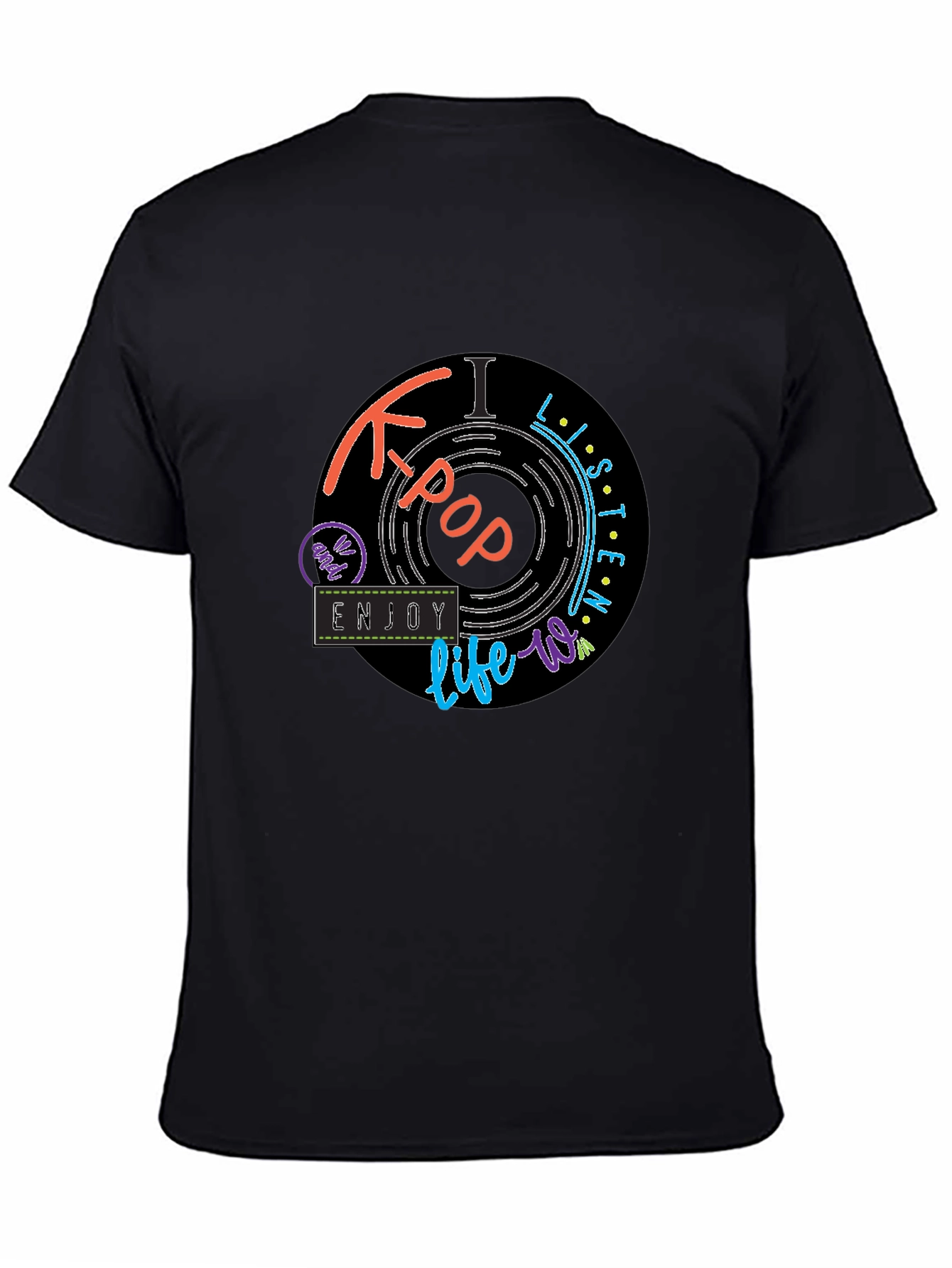 K-Pop Vinyl Record Design T-Shirt