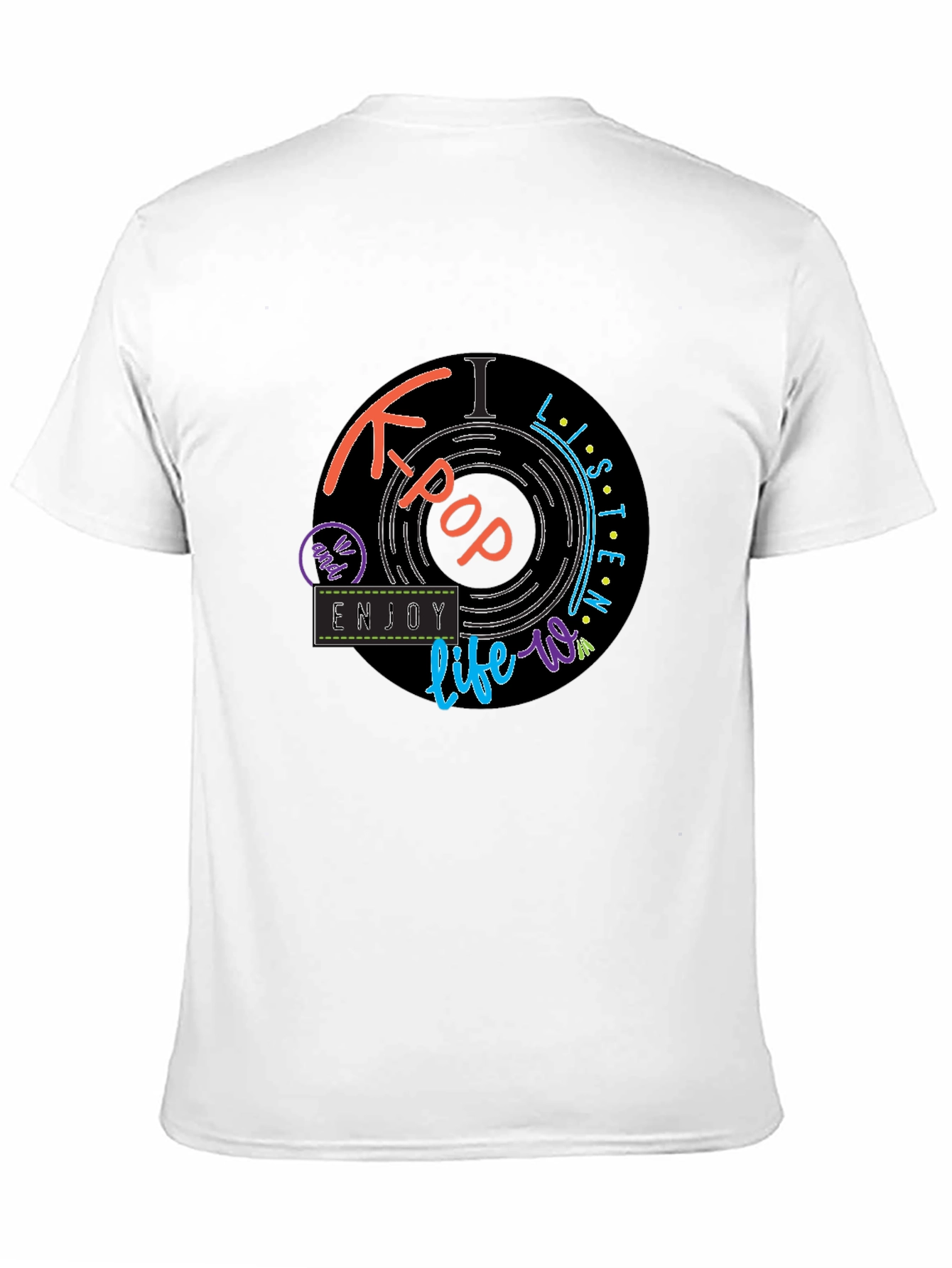 K-Pop Vinyl Record Design T-Shirt