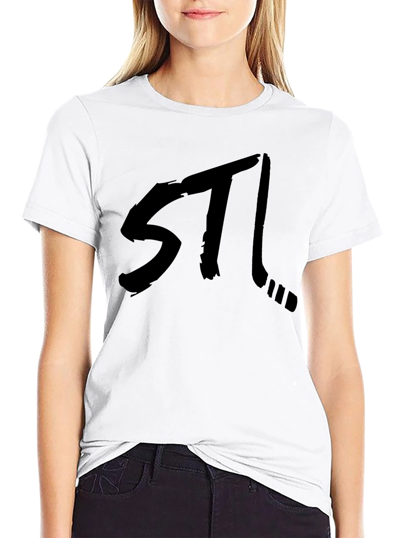 STL Hockey Black Graphic Tee - Stylish Fan Apparel