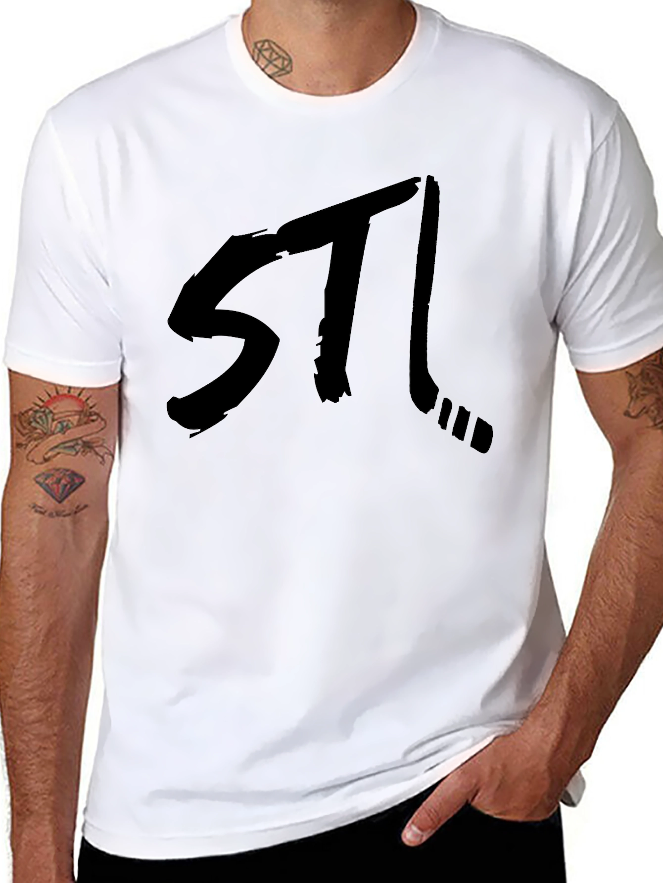 STL Hockey Black Graphic Tee - Stylish Fan Apparel