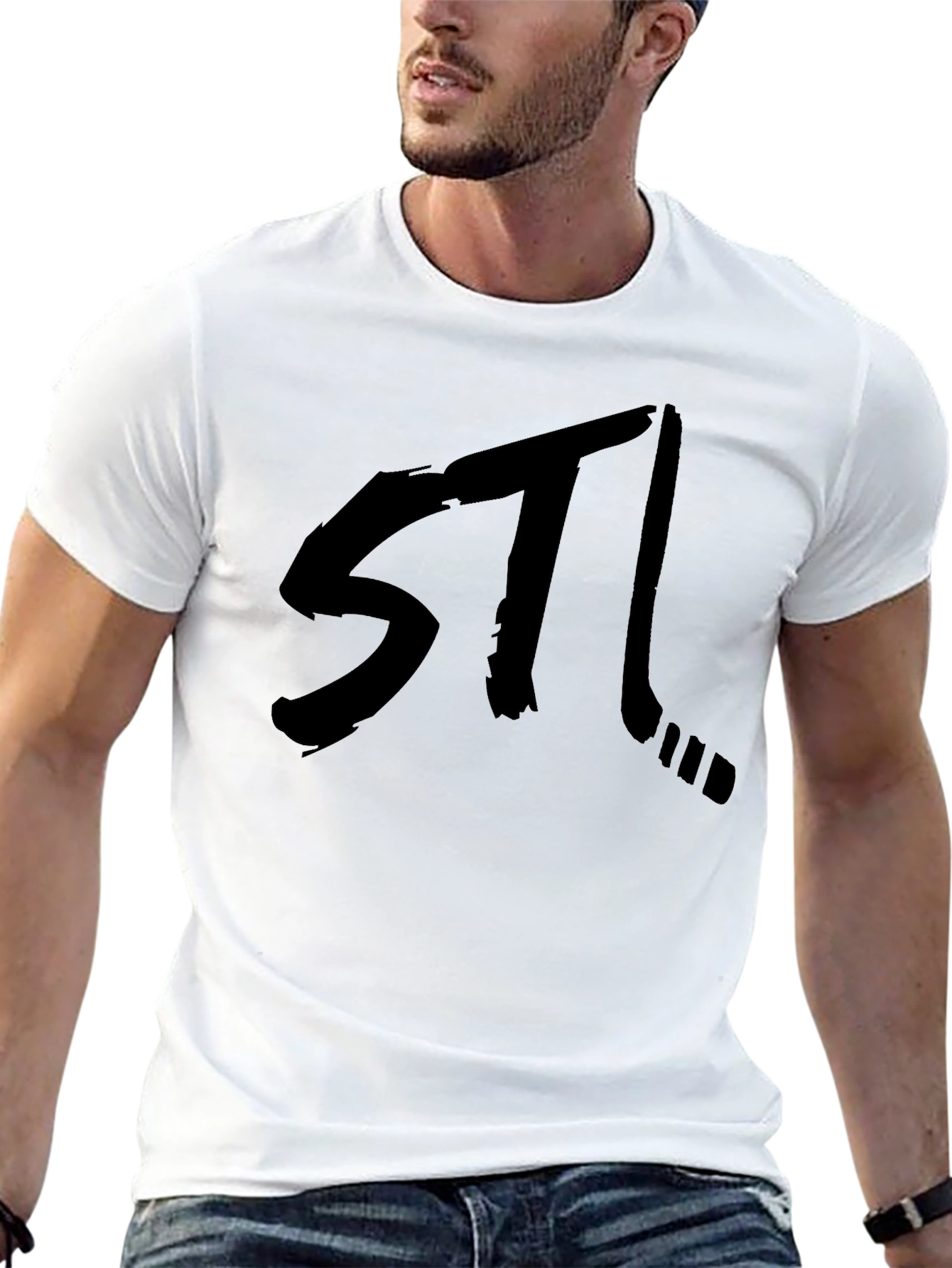 STL Hockey Black Graphic Tee - Stylish Fan Apparel