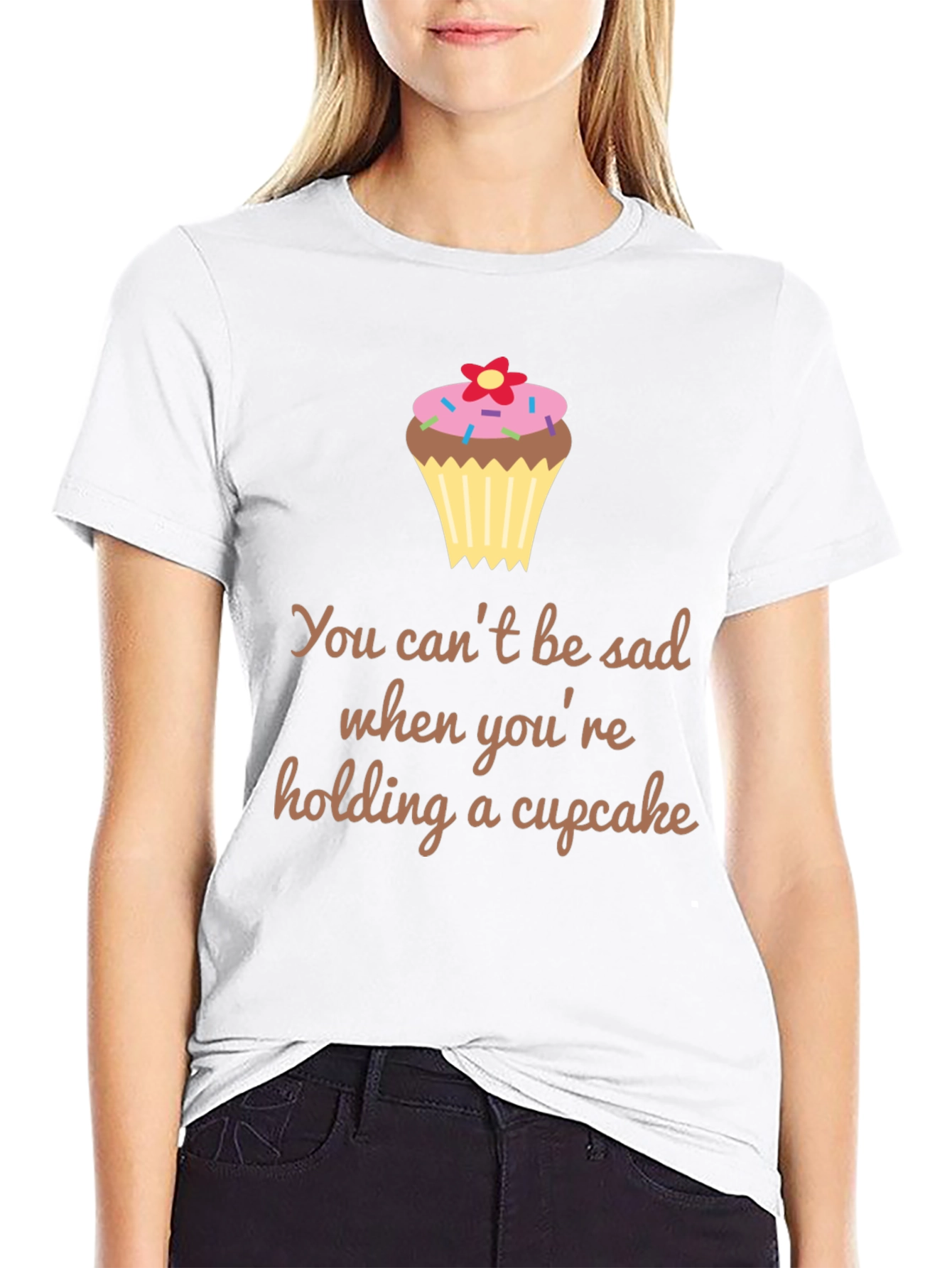 Cupcake Happiness Graphic Tee - Black