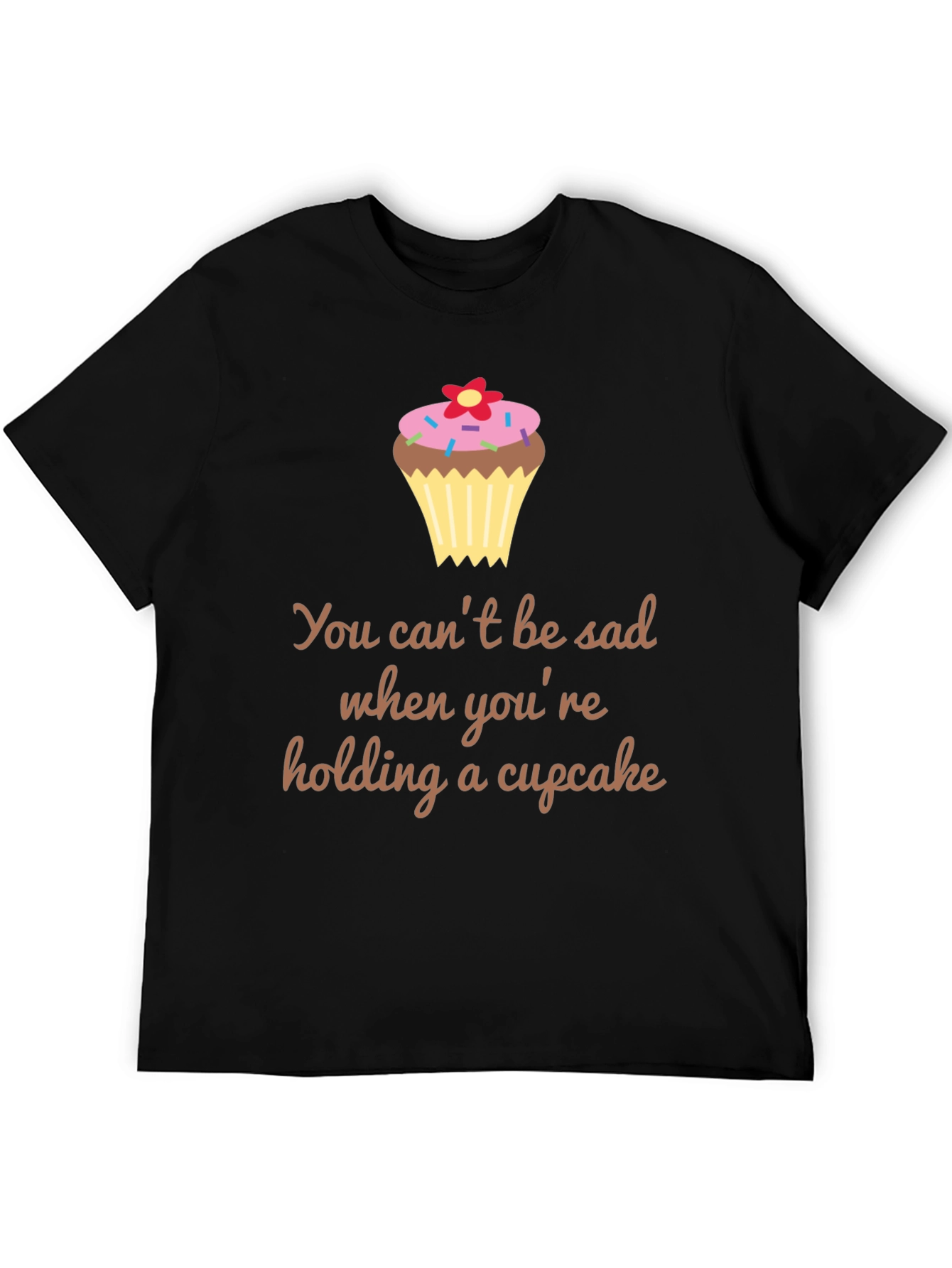 Cupcake Happiness Graphic Tee - Black