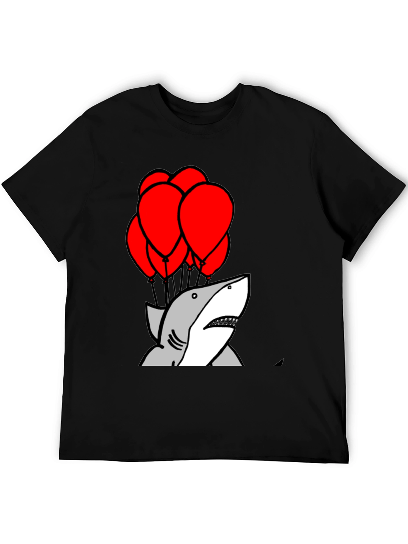 Shark With Balloons Graphic T-Shirt