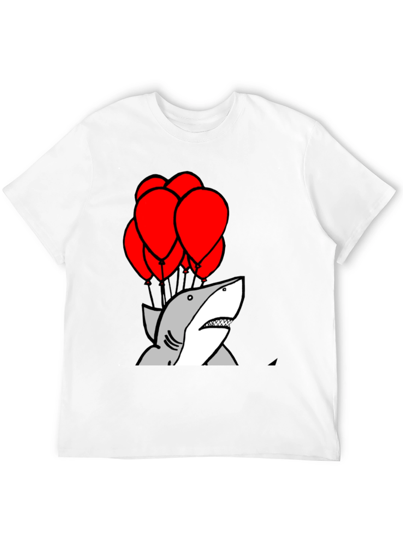 Shark With Balloons Graphic T-Shirt