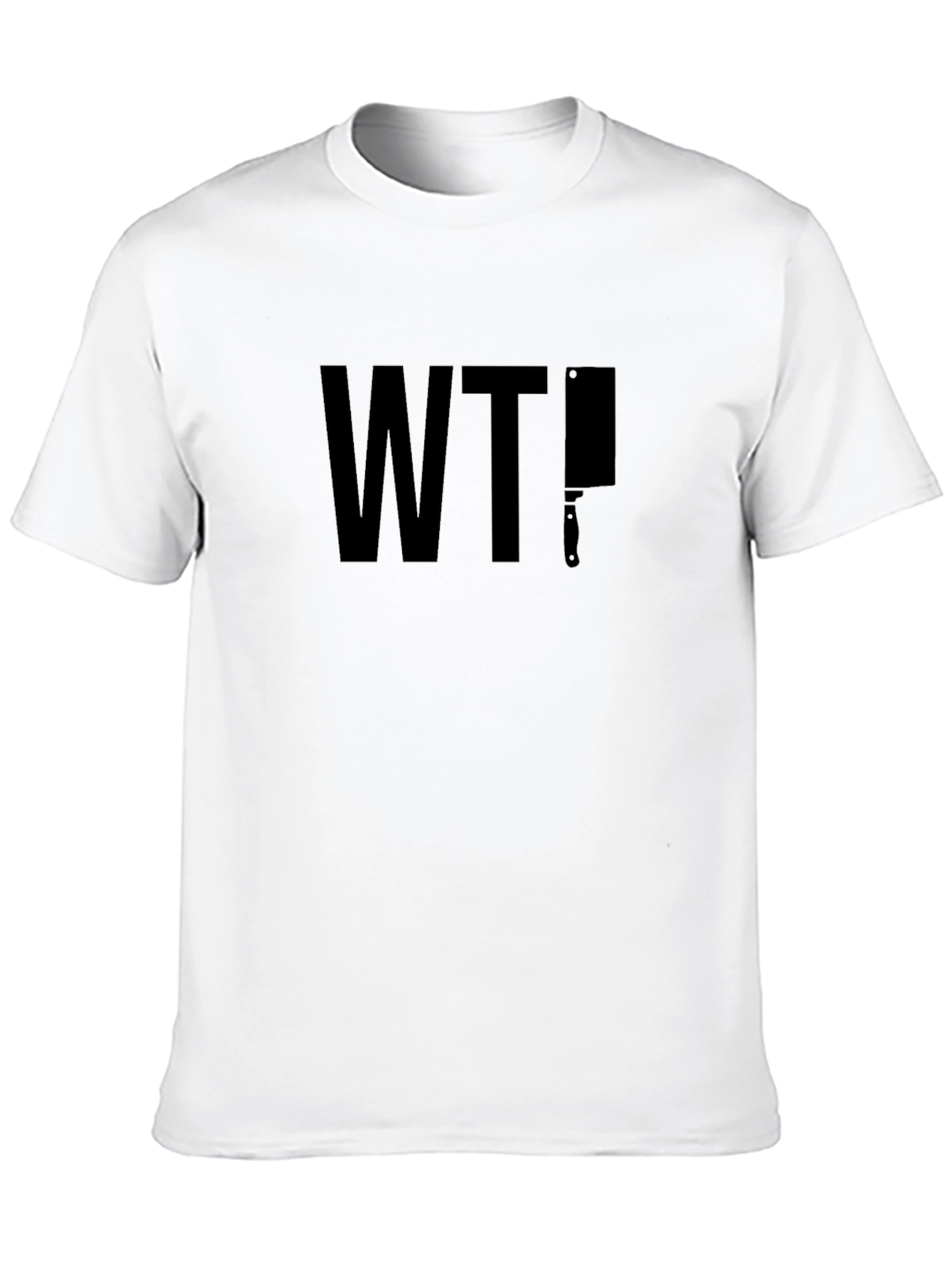 WTF Cleaver Graphic Tee - Edgy Black Cotton T-Shirt