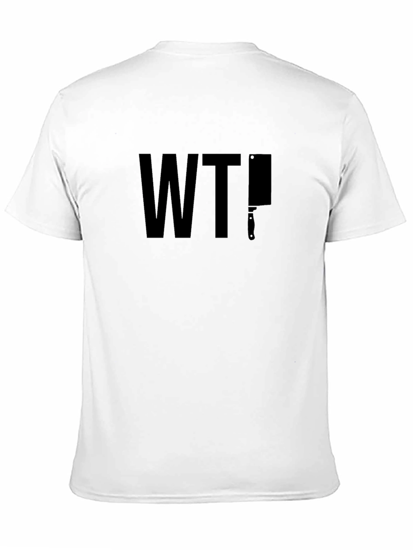 WTF Cleaver Graphic Tee - Edgy Black Cotton T-Shirt