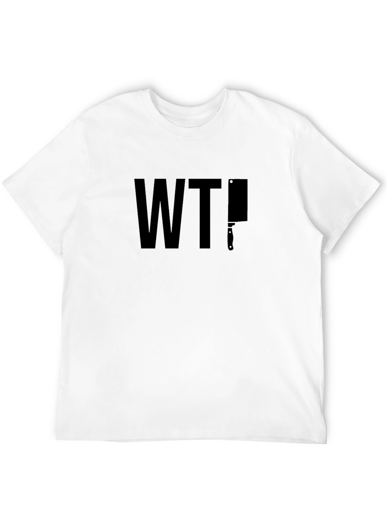 WTF Cleaver Graphic Tee - Edgy Black Cotton T-Shirt