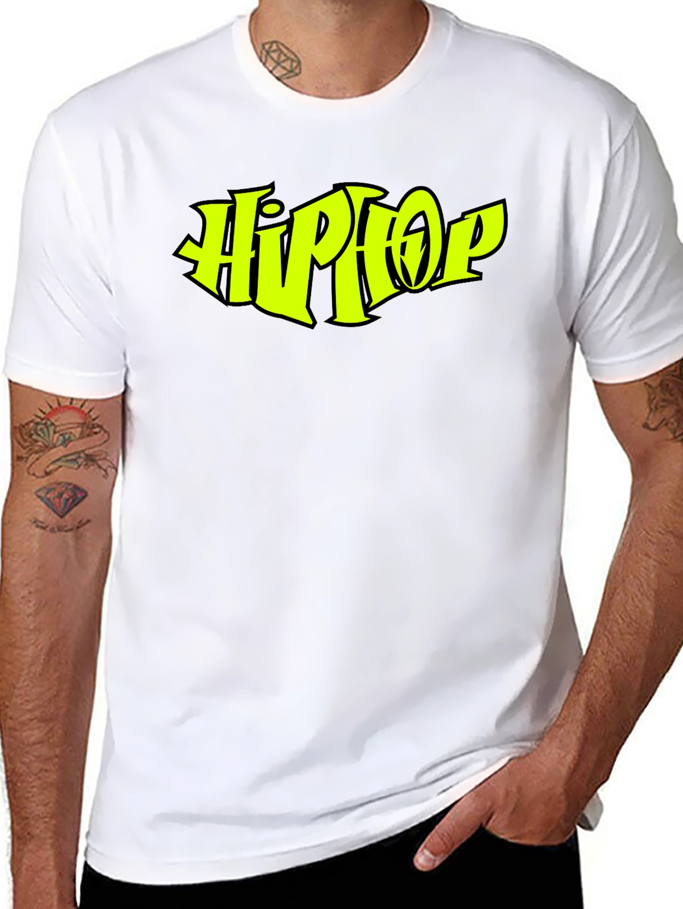 Hip Hop Graphic Black T-Shirt - Classic Style
