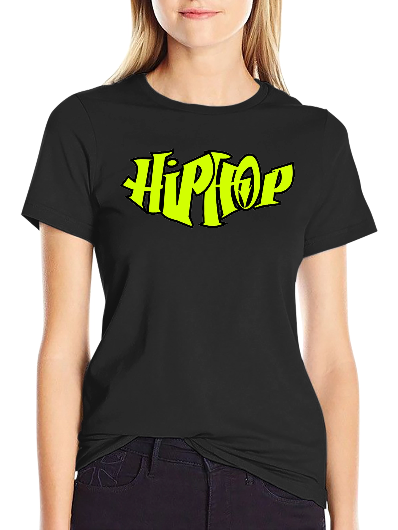 Hip Hop Graphic Black T-Shirt - Classic Style