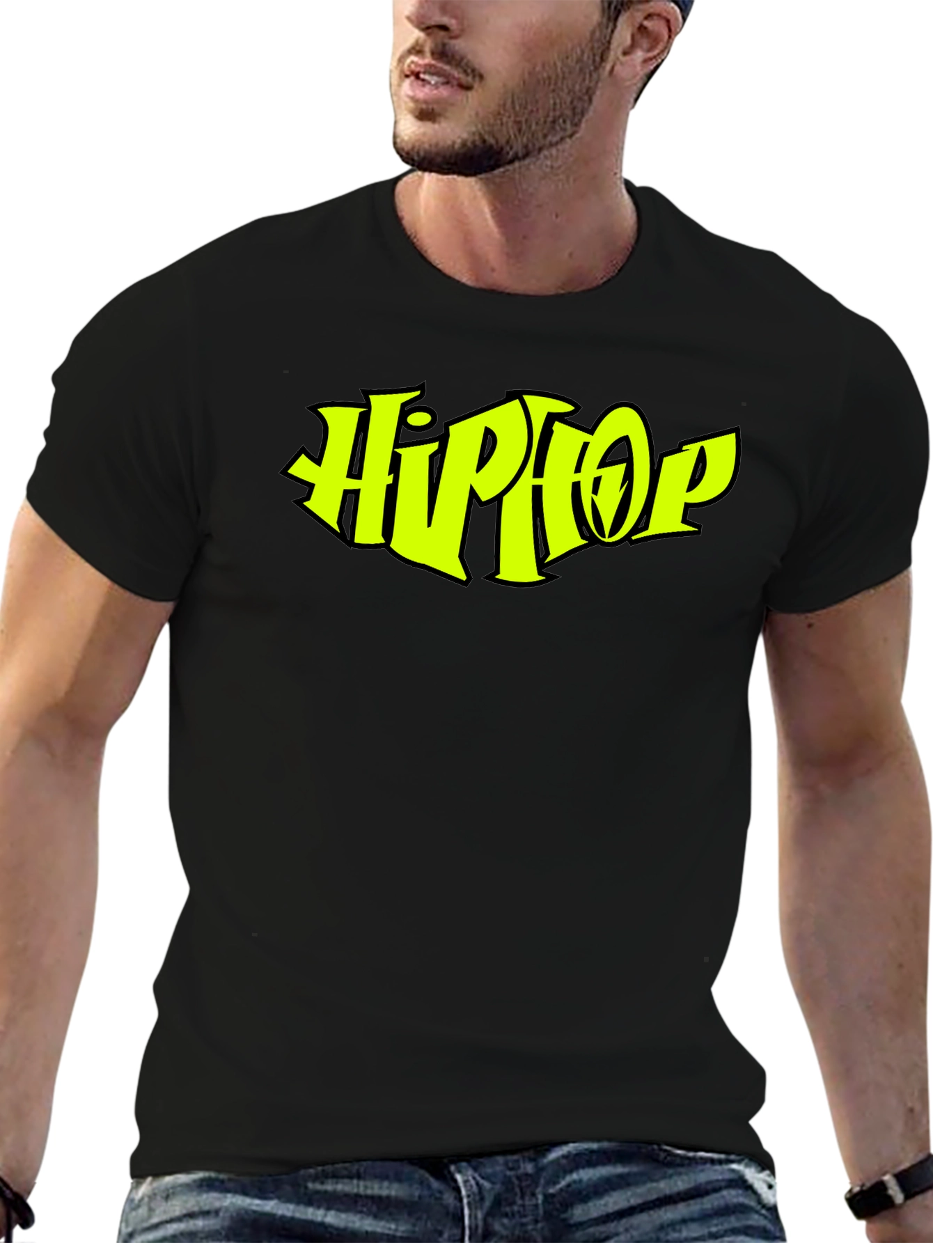 Hip Hop Graphic Black T-Shirt - Classic Style