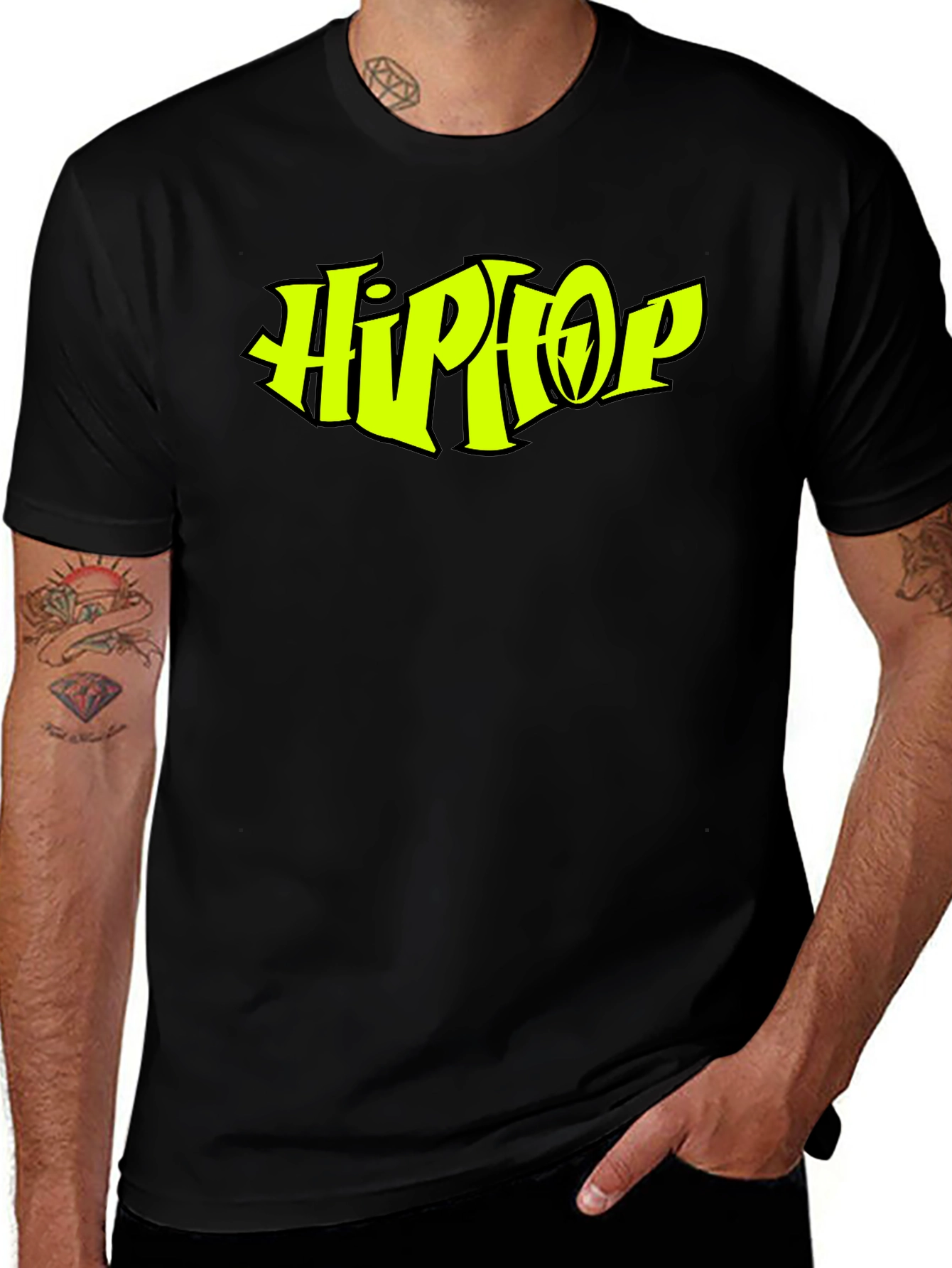Hip Hop Graphic Black T-Shirt - Classic Style