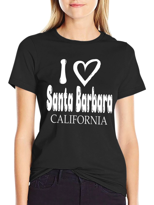 I Love Santa Barbara Black T-Shirt