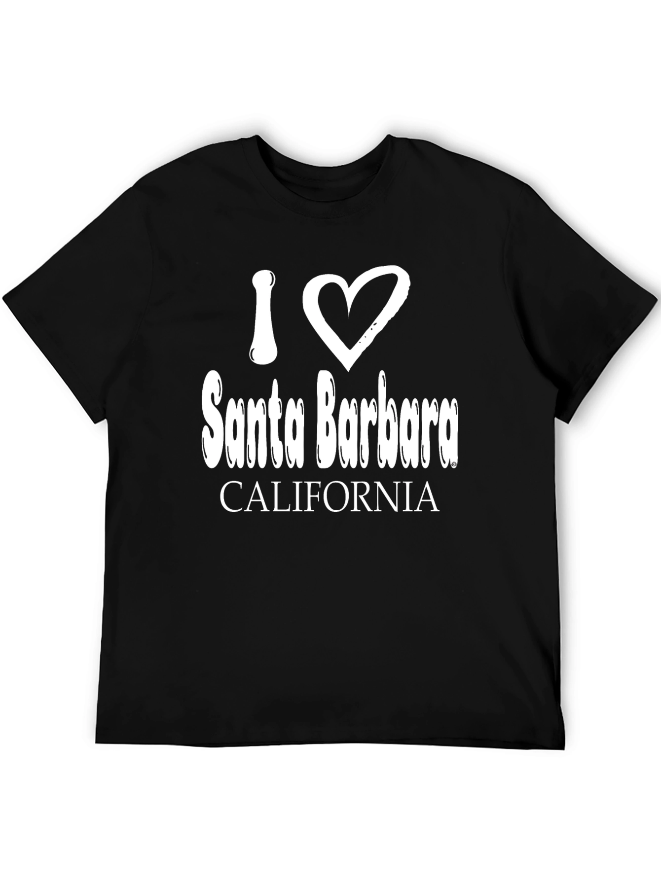 I Love Santa Barbara Black T-Shirt