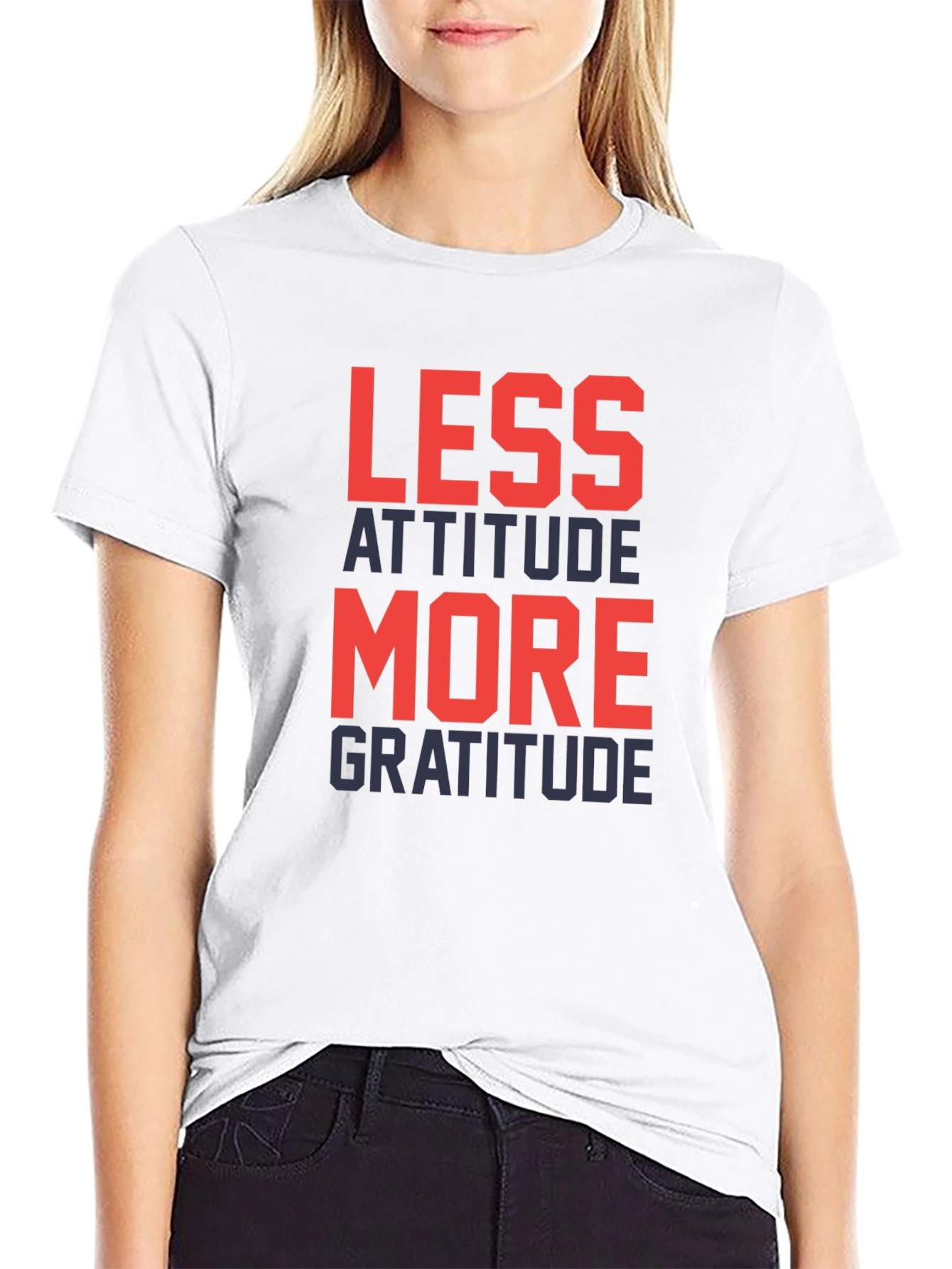 Less Attitude More Gratitude Graphic T-Shirt