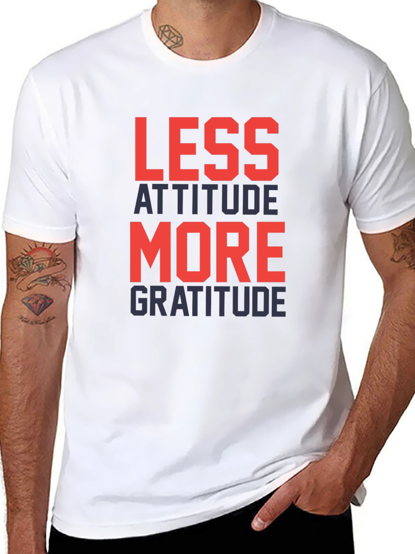 Less Attitude More Gratitude Graphic T-Shirt