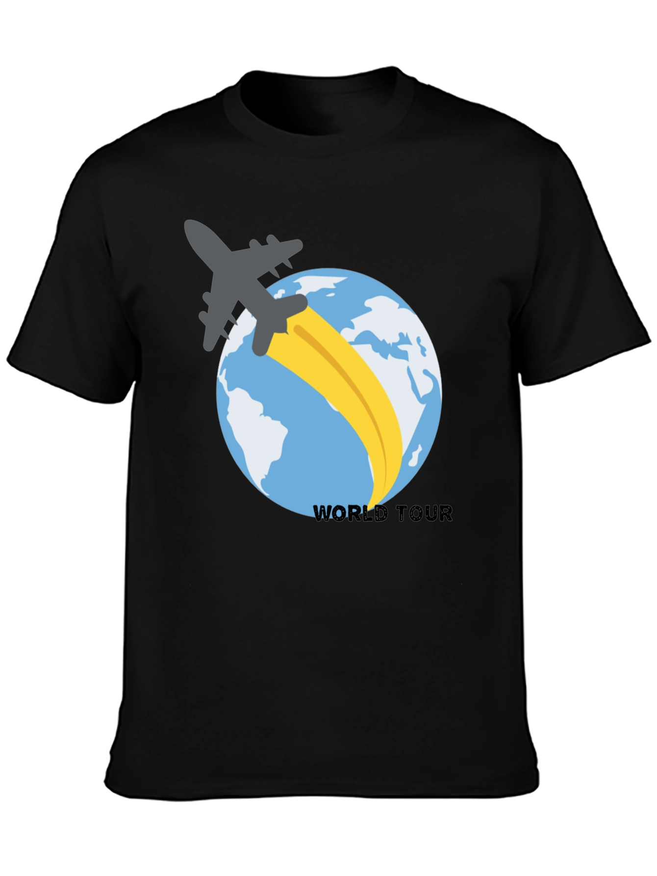 World Tour Plane Graphic Tee - Black
