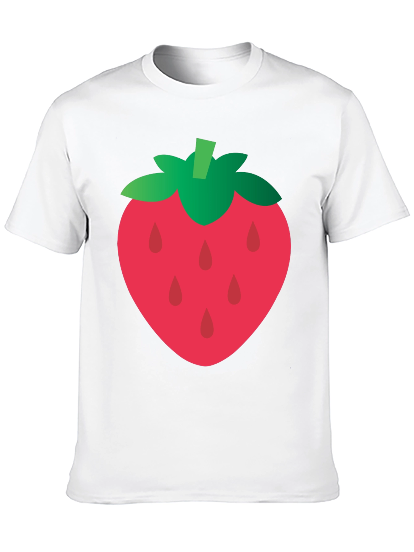 Strawberry Graphic Tee - Casual Black T-Shirt