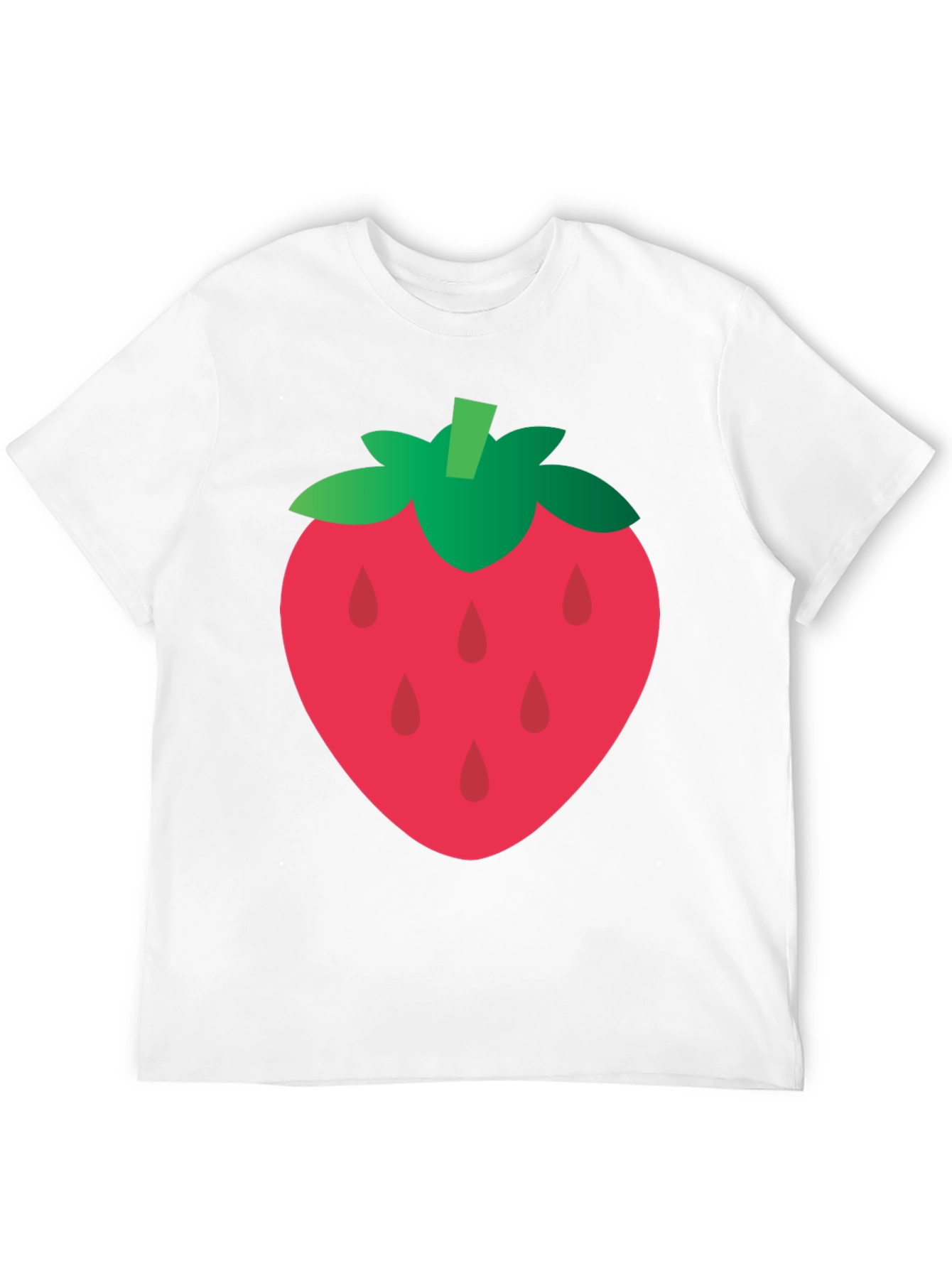 Strawberry Graphic Tee - Casual Black T-Shirt