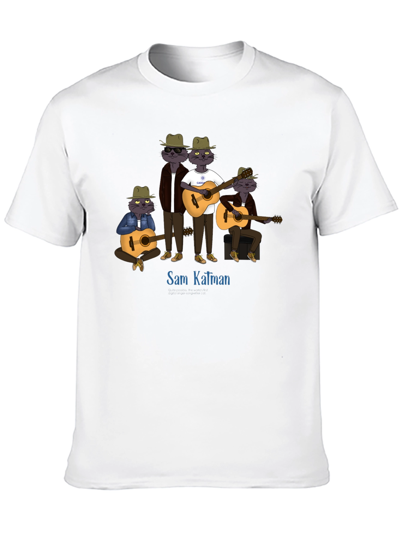 Sam Kalman Cat Band T-Shirt - Black