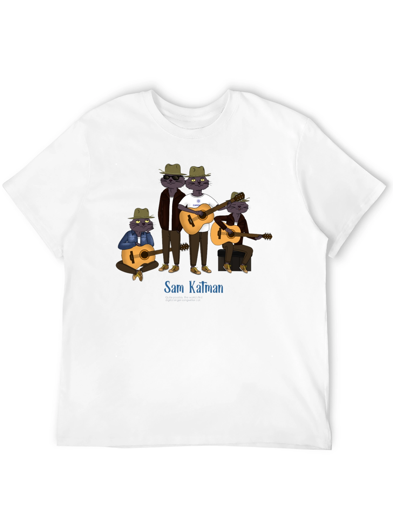 Sam Kalman Cat Band T-Shirt - Black