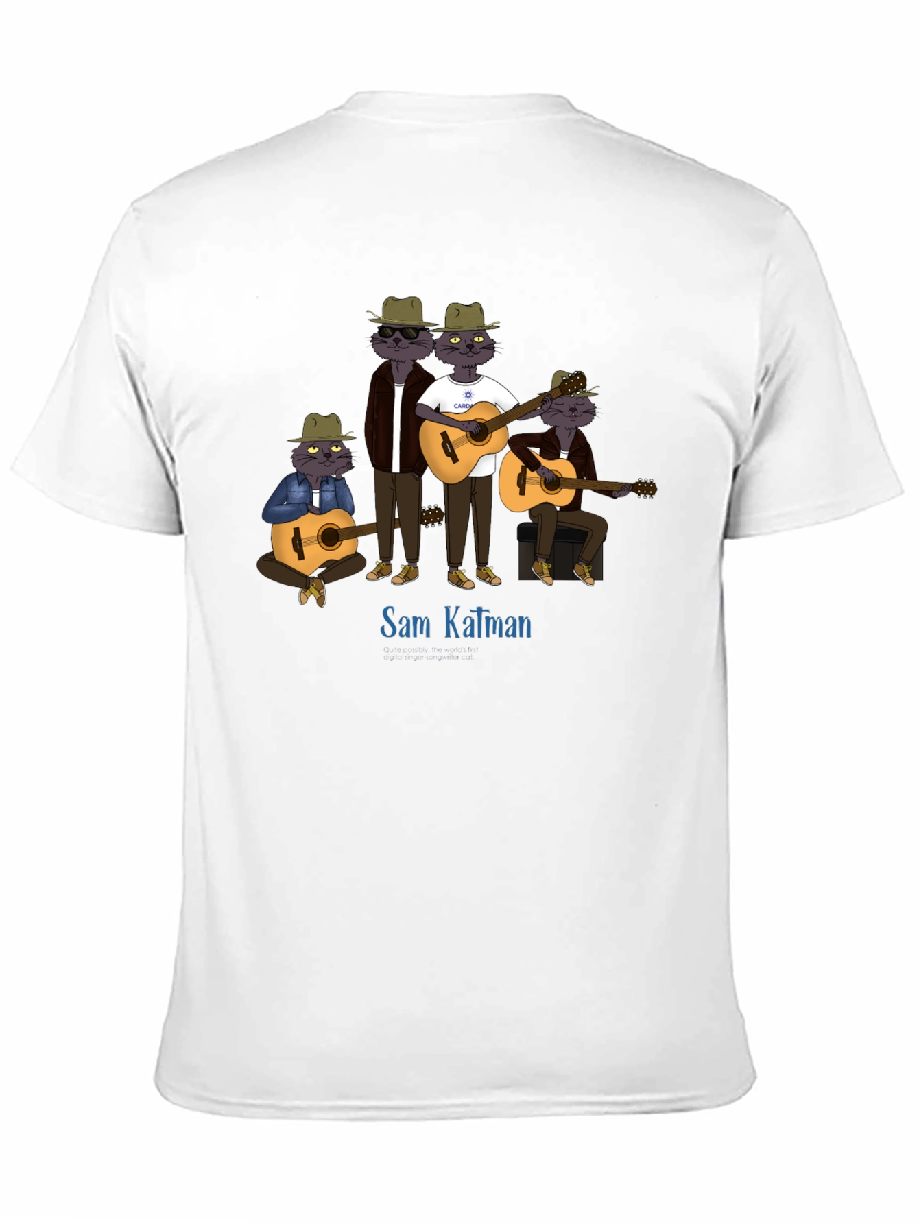 Sam Kalman Cat Band T-Shirt - Black