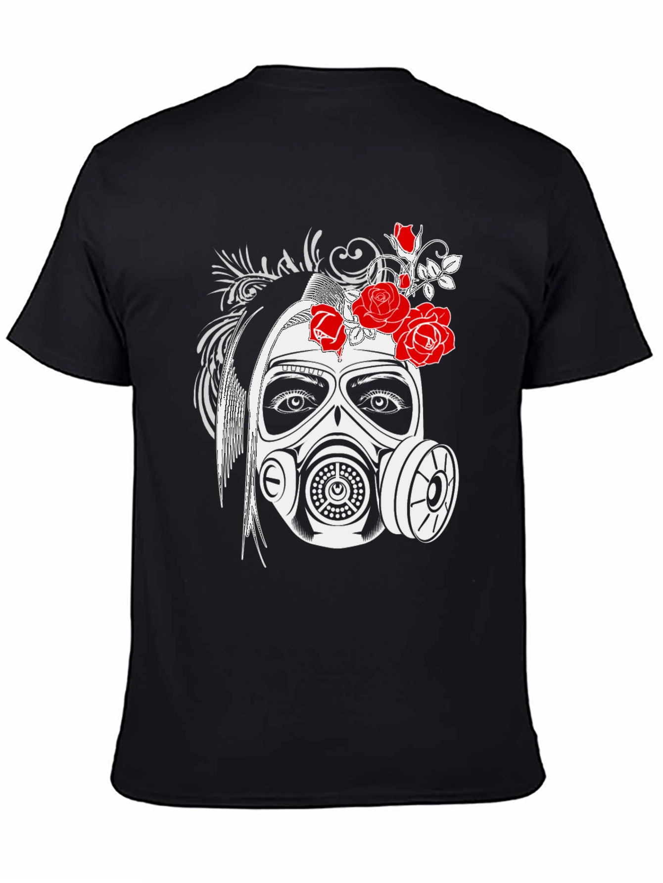 Gas Mask Girl Graphic Tee - Black T-Shirt