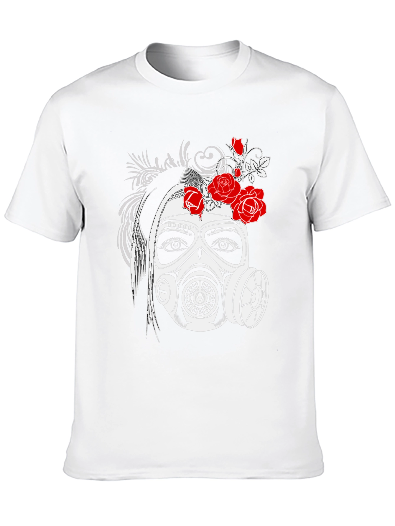 Gas Mask Girl Graphic Tee - Black T-Shirt