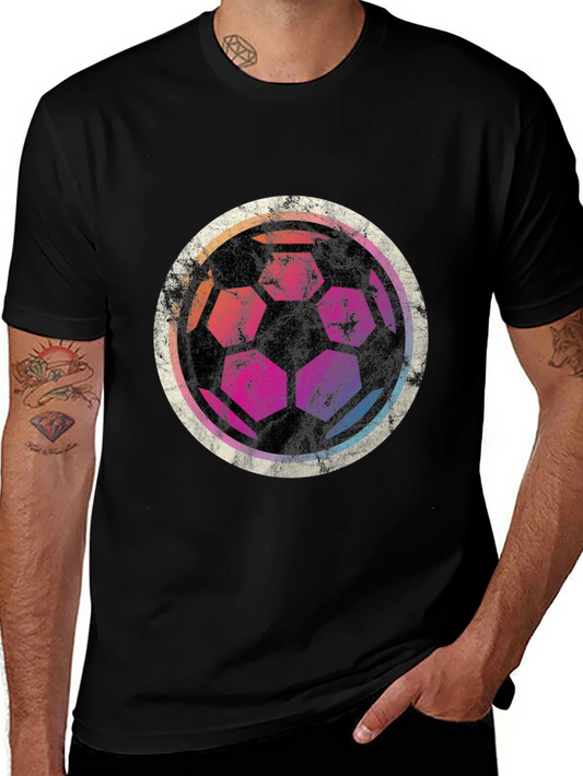 Retro Soccer Ball Graphic T-Shirt