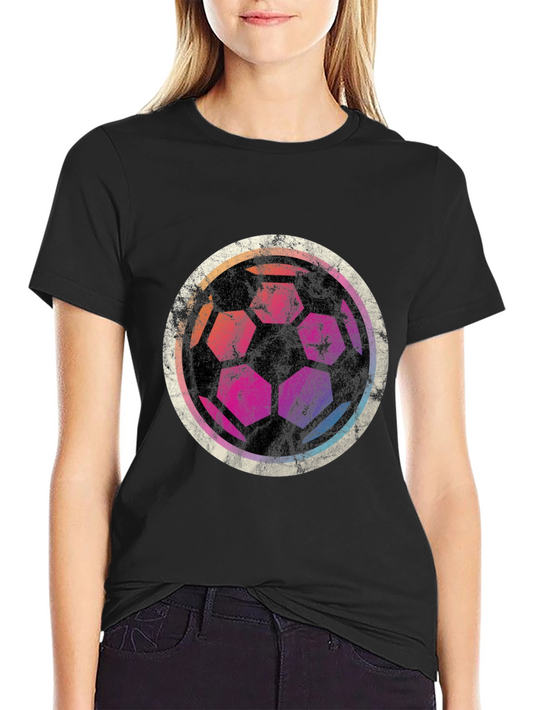 Retro Soccer Ball Graphic T-Shirt