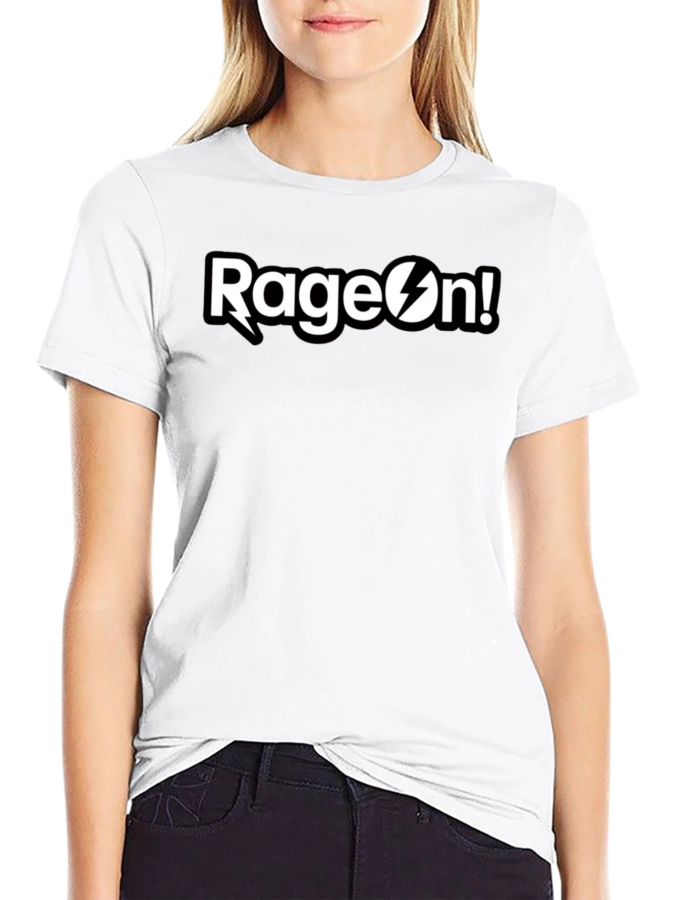 RageOn! Black Graphic Tee - Mens Short Sleeve