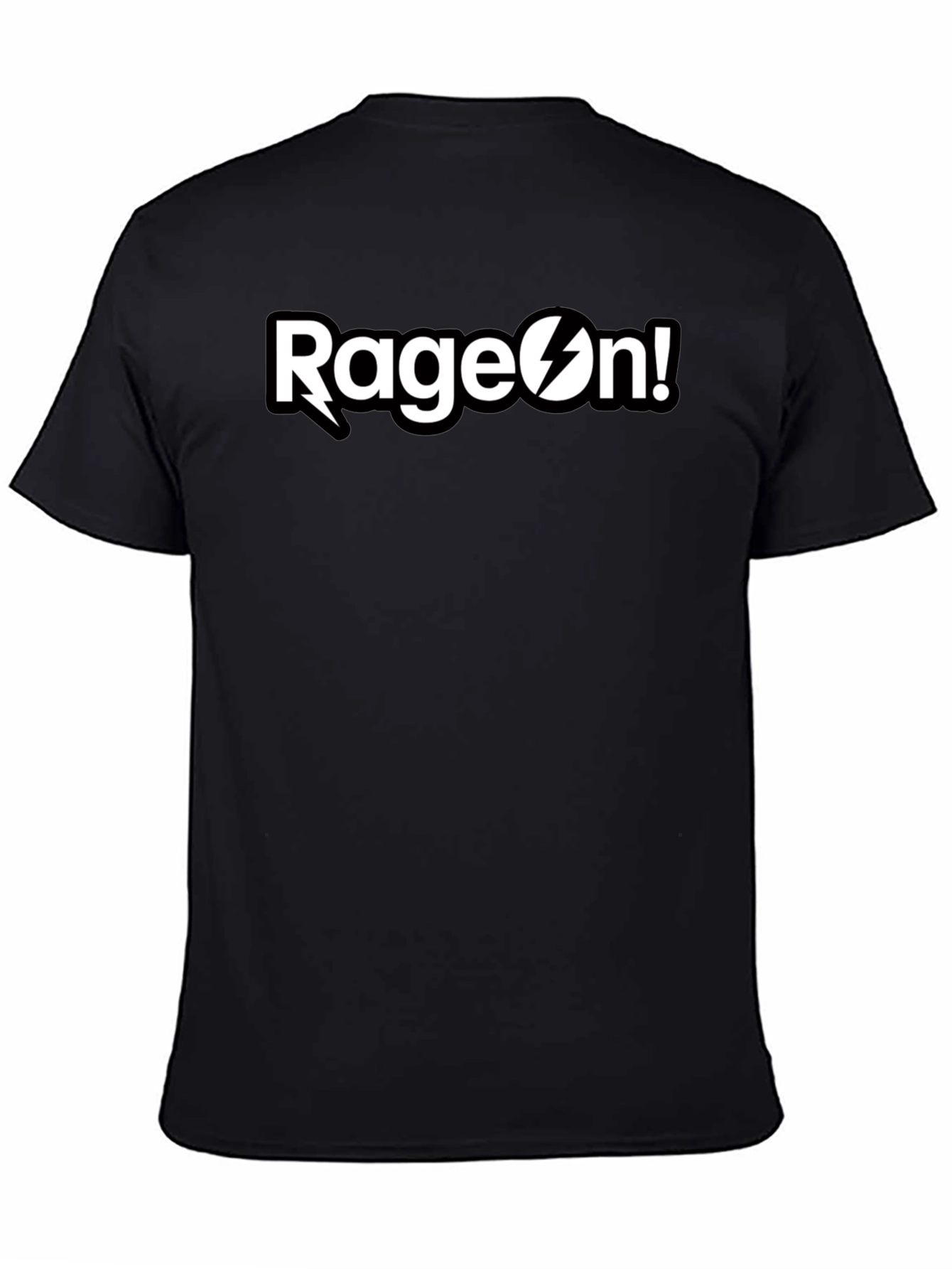 RageOn! Black Graphic Tee - Mens Short Sleeve