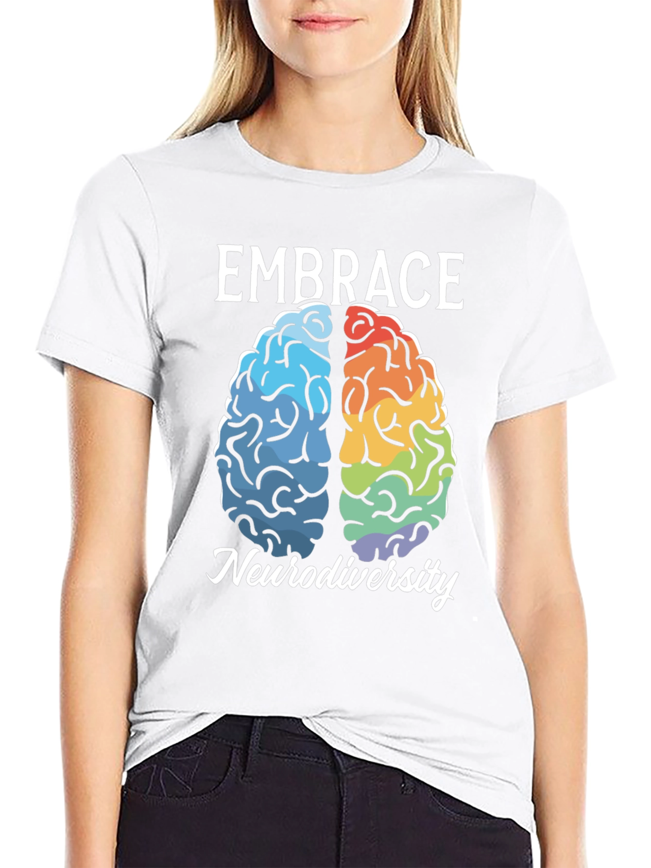 Embrace Neurodiversity Brain Graphic Tee