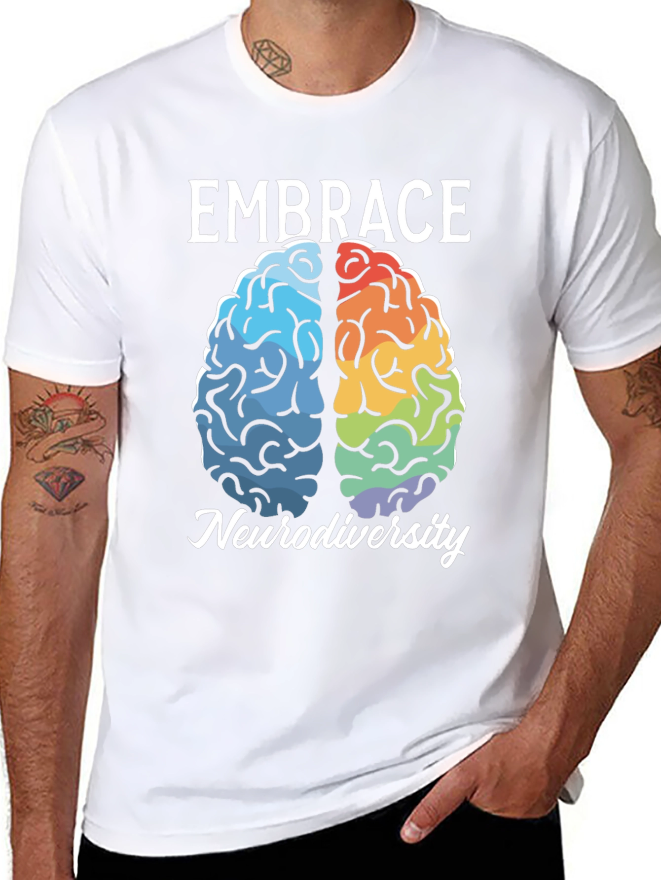 Embrace Neurodiversity Brain Graphic Tee