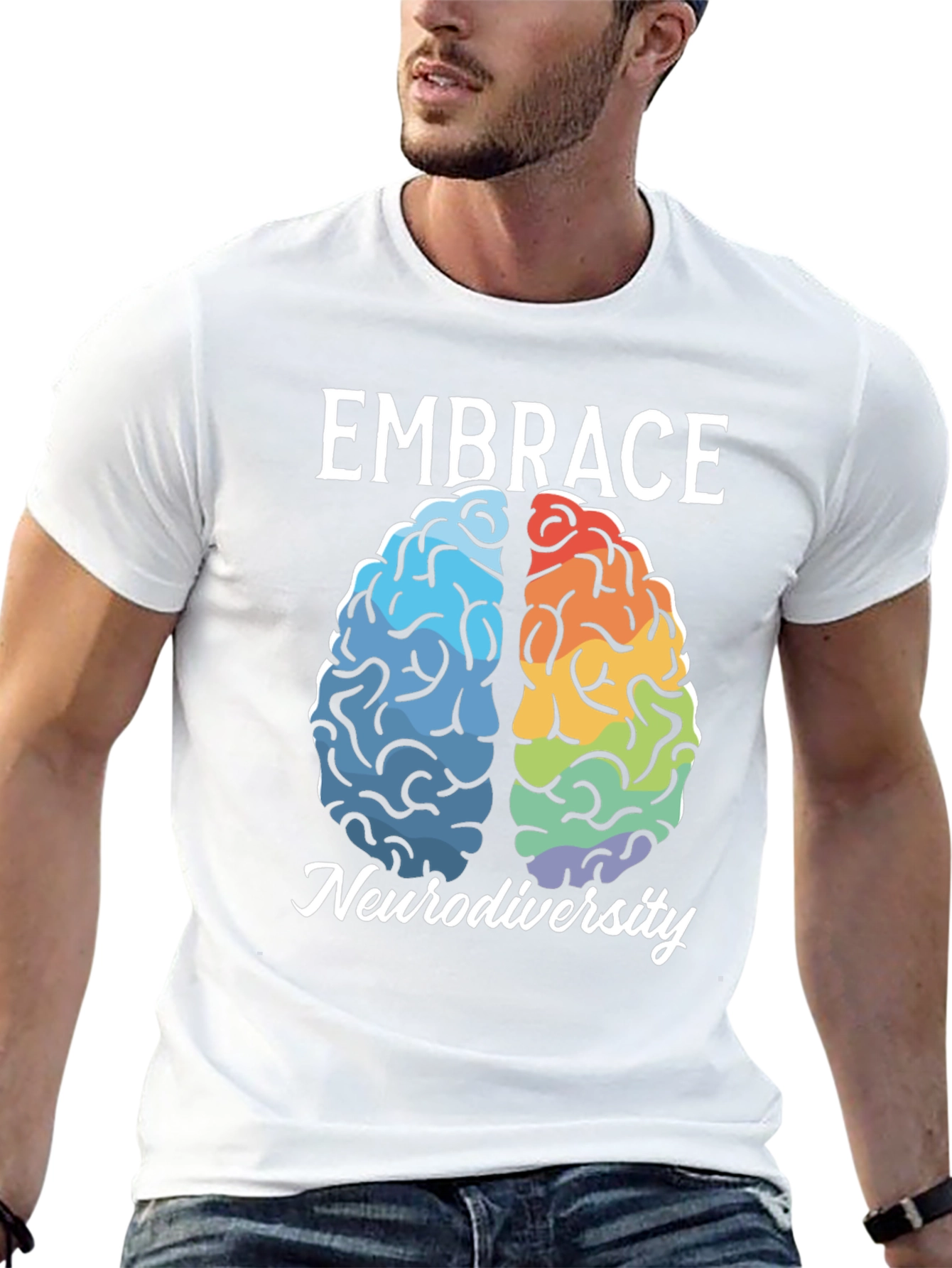 Embrace Neurodiversity Brain Graphic Tee
