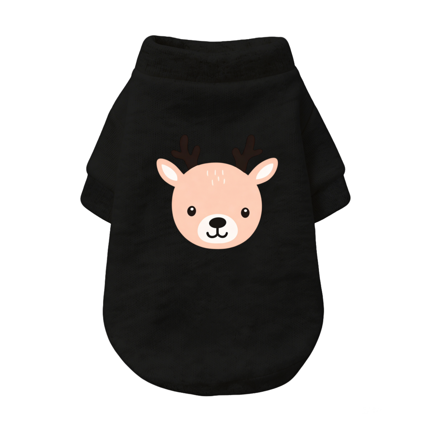 Adorable Cartoon Deer Head Grey Dog Sweater