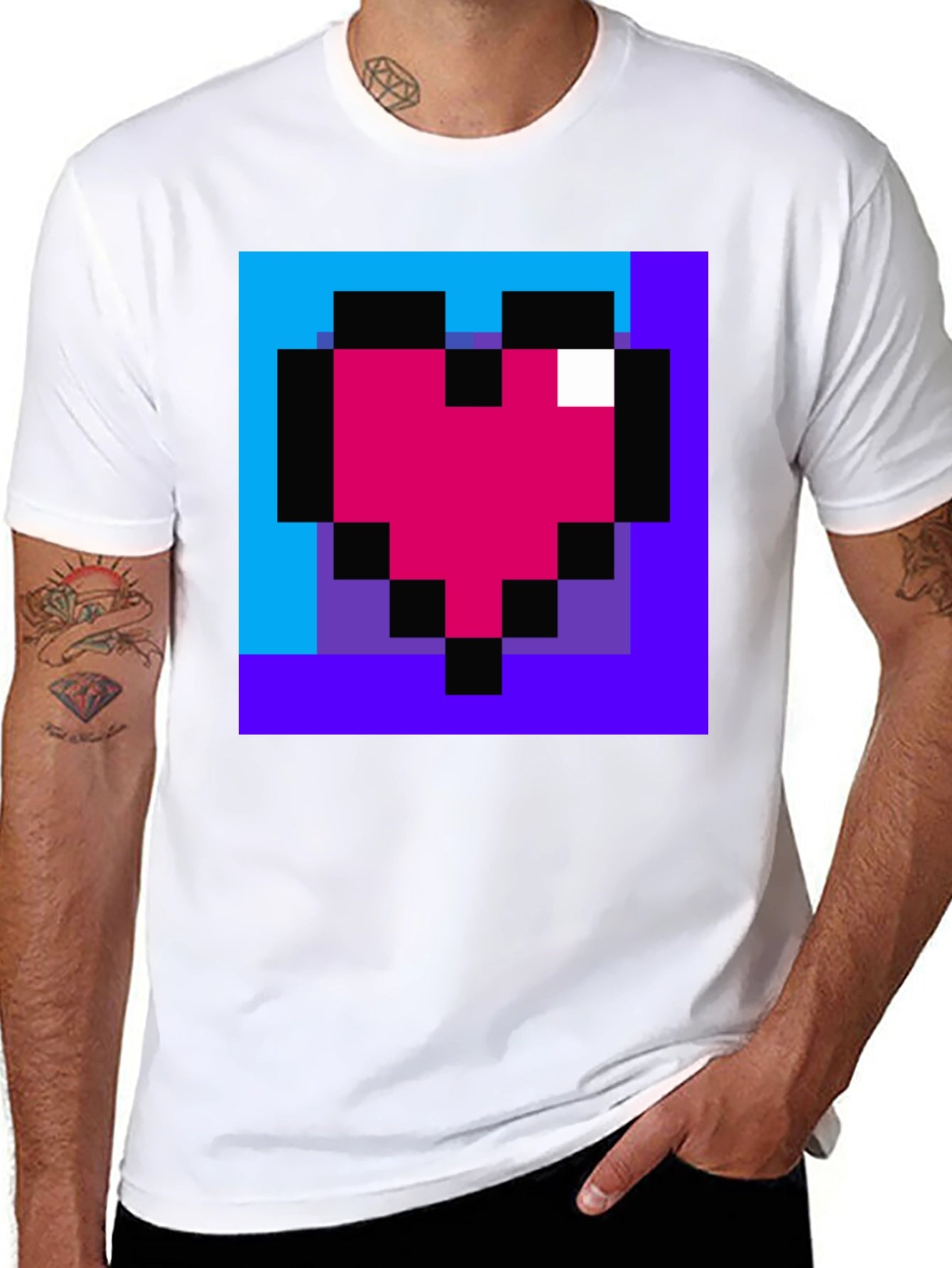 Pixel Heart T-Shirt - Retro Gaming Style Tee