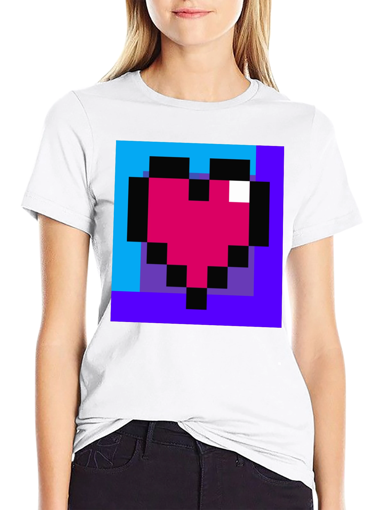 Pixel Heart T-Shirt - Retro Gaming Style Tee