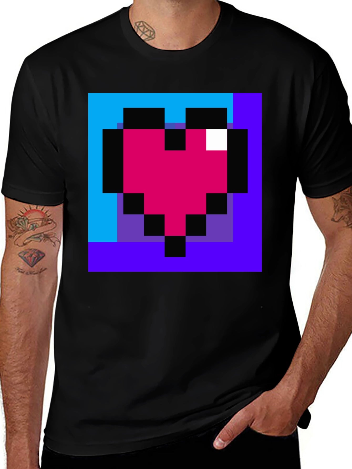 Pixel Heart T-Shirt - Retro Gaming Style Tee