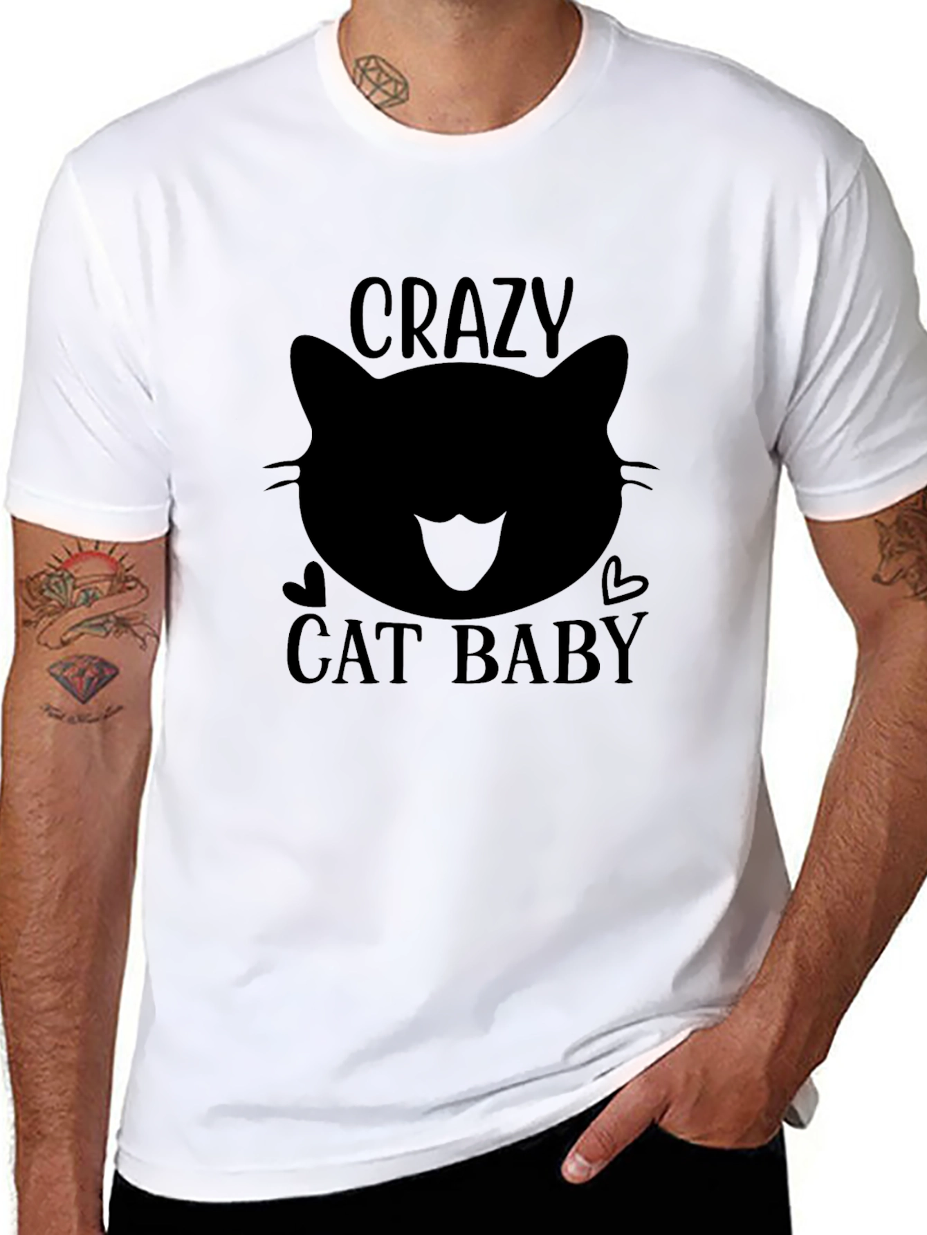 Crazy Cat Baby Black T-Shirt