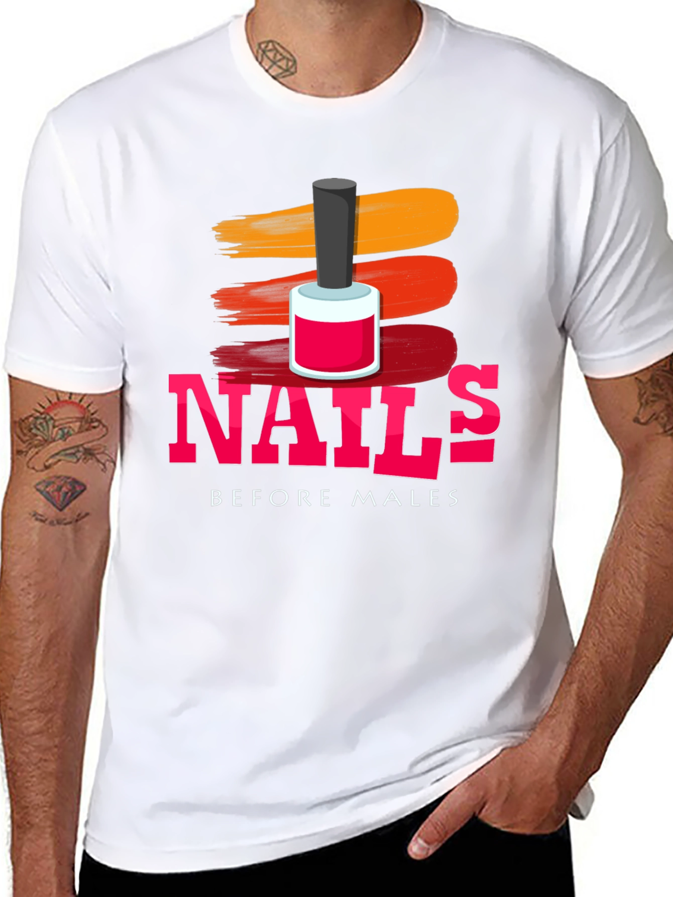 Nails Before Males T-Shirt - Fashionable & Fun